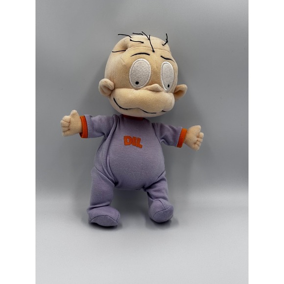 Nickelodeon Other - Vintage Rugrats Dil Pickles Plush Doll Nickelodeon 90s Purple Pajamas 11 Inch